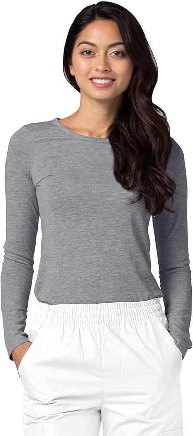 Adar Underscrubs for Women 3 Pack - Long Sleeve Underscrub Comfort Tee