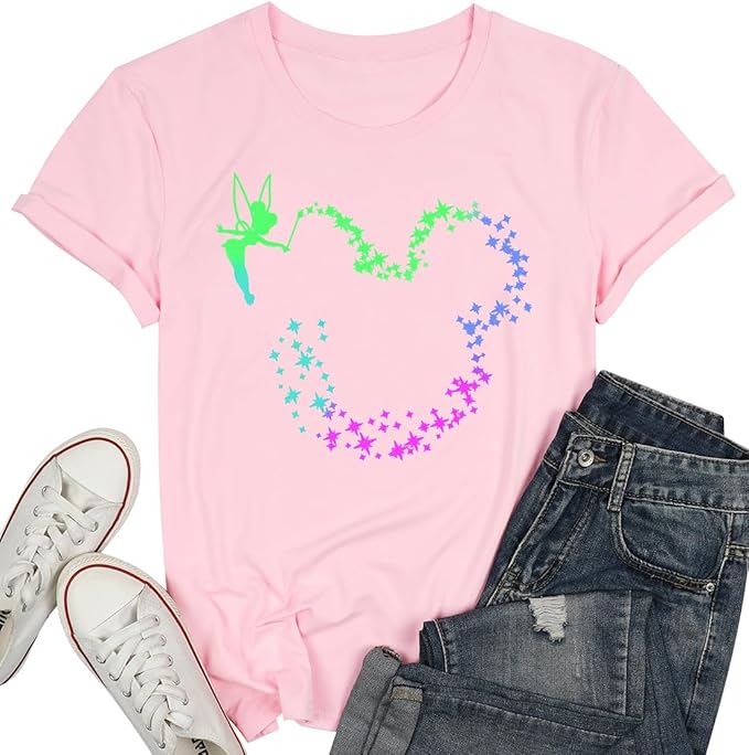 Magical Shirt for Women Magic Kingdom Tshirt Graphic Tee Family Vacation Short Sleeve Tops Summer Casual Tops
