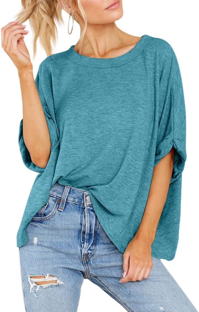 Women Oversized T-Shirt Summer Casual Short Sleeve Loose Tee Tops