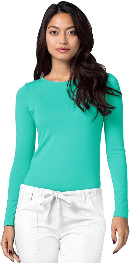 Adar Underscrubs for Women 3 Pack - Long Sleeve Underscrub Comfort Tee