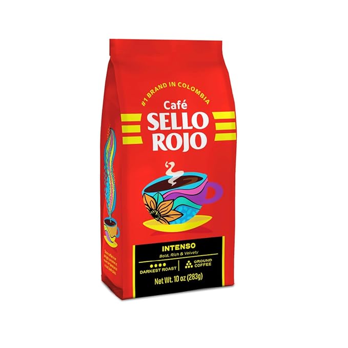 Sello Rojo Intenso Darkest Roast Ground Coffee, 10 oz