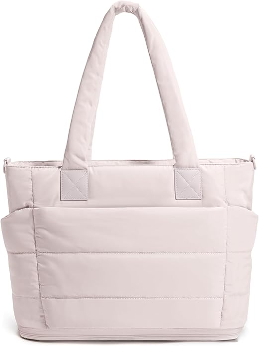 Tote Bag for Women Puffer Tote Bag Large Nurse Bags Shoulder Handbag with Zipper for Work Travel
