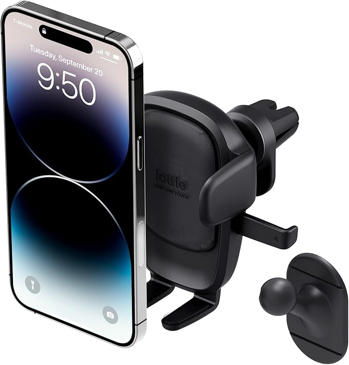 iOttie Easy One Touch Advanced Air Vent Car Phone Mount - Universal Cell Phone Holder for iPhone, Google, Samsung, Moto, LG, and All Other Smartphones