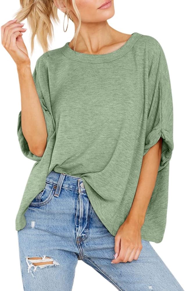 Women Oversized T-Shirt Summer Casual Short Sleeve Loose Tee Tops