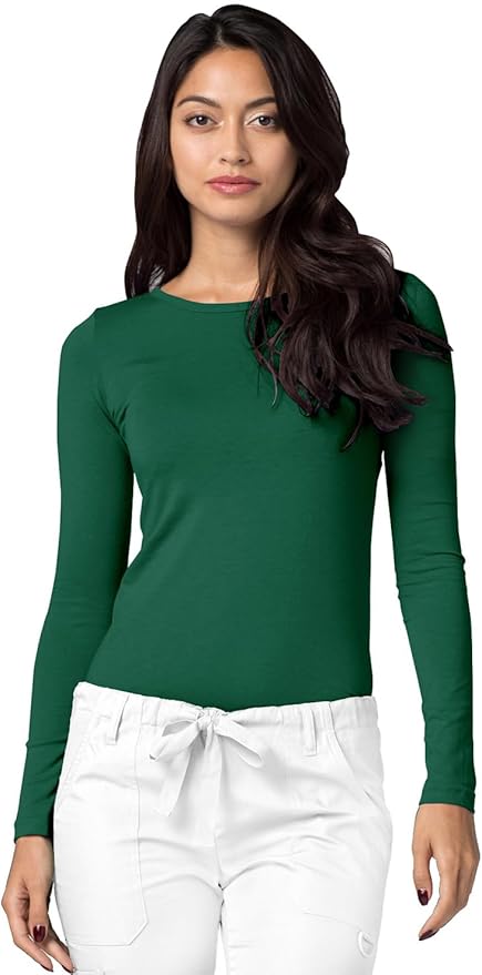 Adar Underscrubs for Women 3 Pack - Long Sleeve Underscrub Comfort Tee