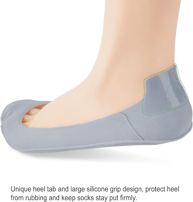 WISVOOO No Show Socks Womens Liner Ultra Low Cut Non Slip Invisible Socks for Flats