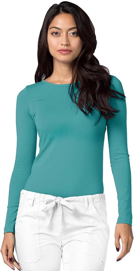 Adar Underscrubs for Women 3 Pack - Long Sleeve Underscrub Comfort Tee