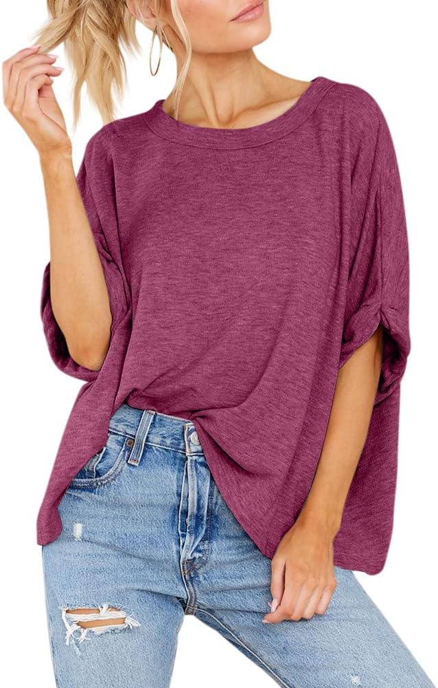 Women Oversized T-Shirt Summer Casual Short Sleeve Loose Tee Tops
