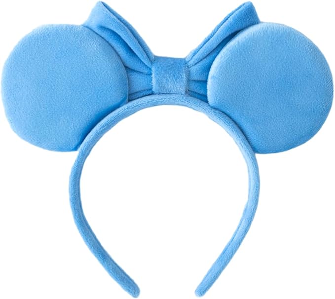 KARETT Sequins Mouse Ears Headband With Glitter Bow Princess Party Decorations For Girls Women