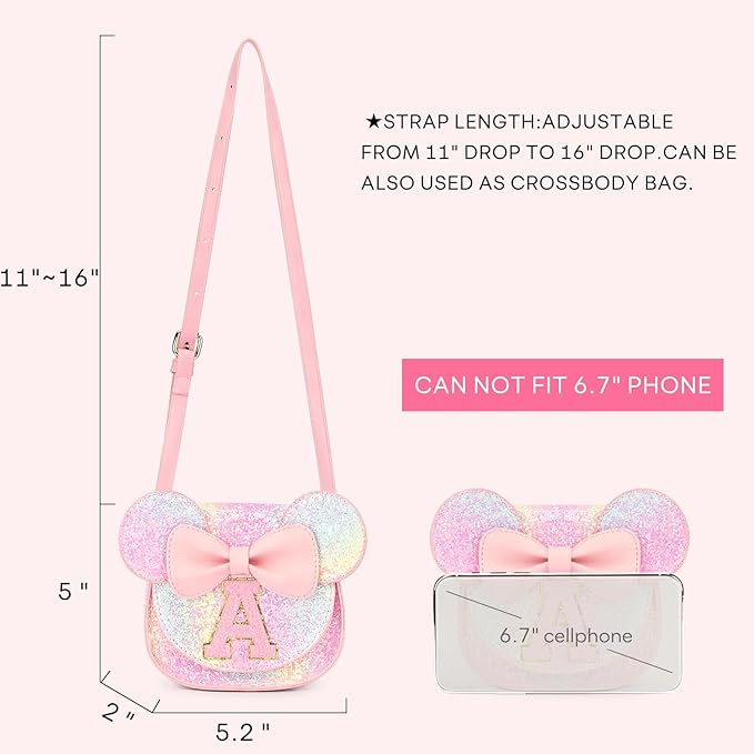 mibasies Toddler Purse Gifts for Girls: 3 Year Old Girl Gifts, Mouse Toys Purse Set