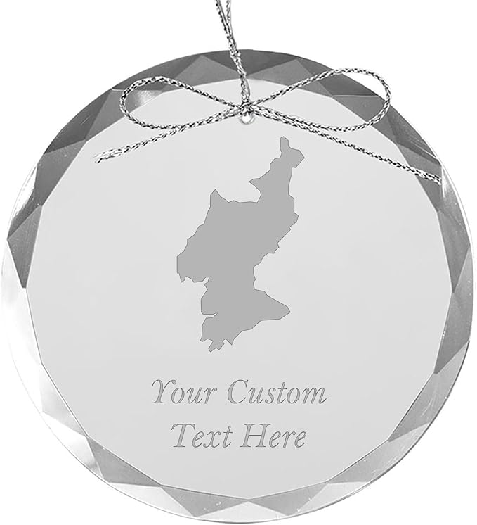 North Korea, Personalized Travel Christmas Ornament – Customized Engraved Glass Keepsake - Custom Family Trip & Vacation, 2024, 2025, 2026, 2027 & Name – Destination Xmas Holiday Ornament