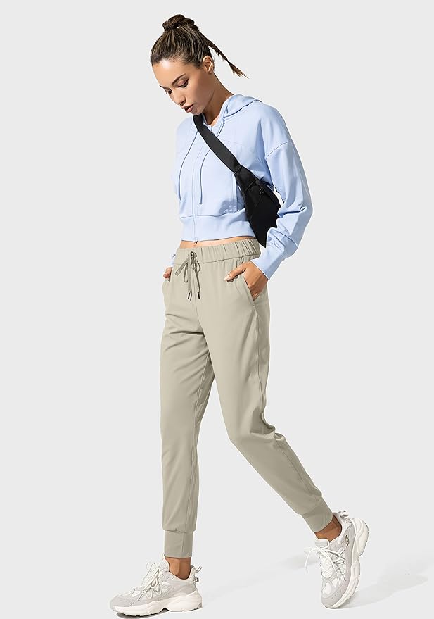 SANTINY Women's Joggers Pants Pockets Drawstring Running Sweatpants for Women Lounge Workout Jogging