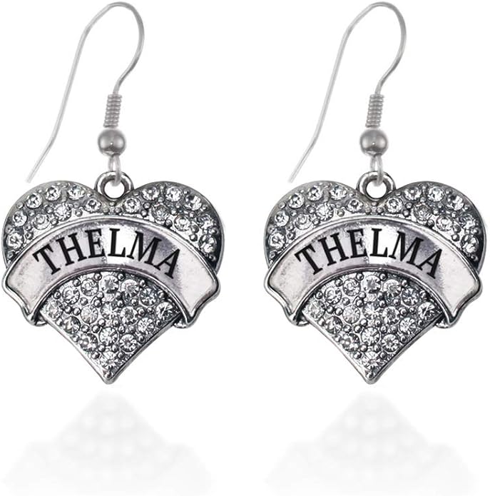 Inspired Silver - Silver Pave Heart Charm French Hook Drop Earrings with Cubic Zirconia Jewelry