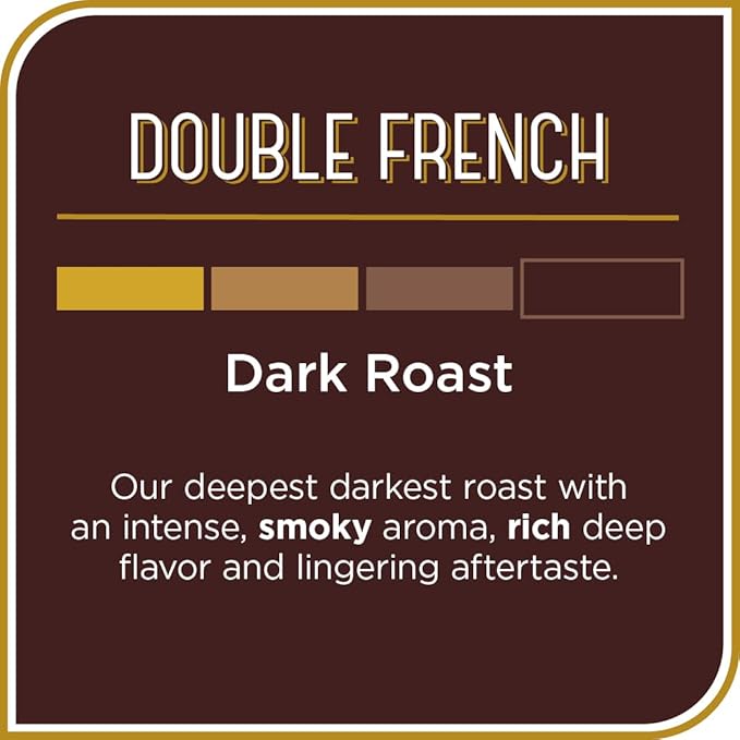 Don Francisco's Double French Roast Coffee Pods, 72 Count, Dark Roast, Compatible with Keurig Brewers