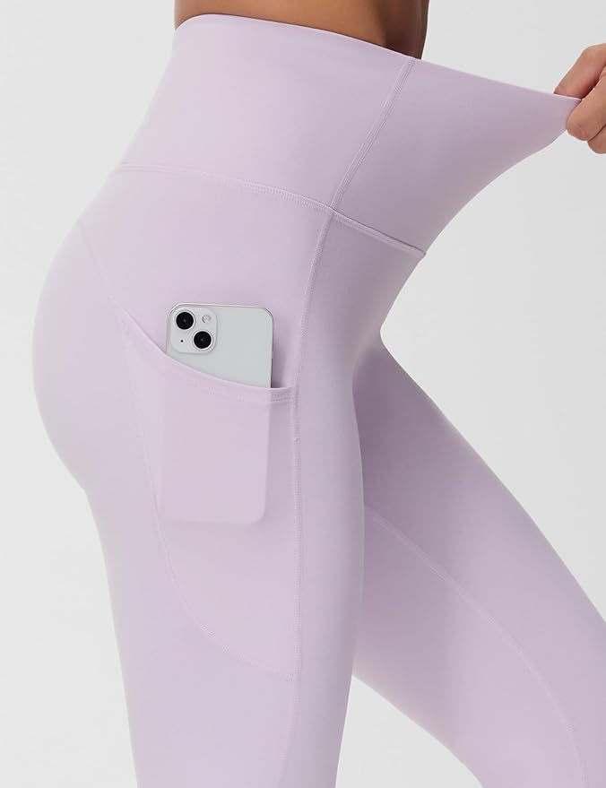 THE GYM PEOPLE Thick High Waist Yoga Pants with Pockets, Tummy Control Workout Running Yoga Leggings for Women