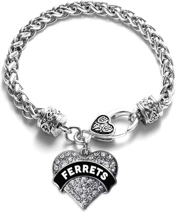 Inspired Silver - Silver Pave Heart Charm Bracelet with Cubic Zirconia Jewelry