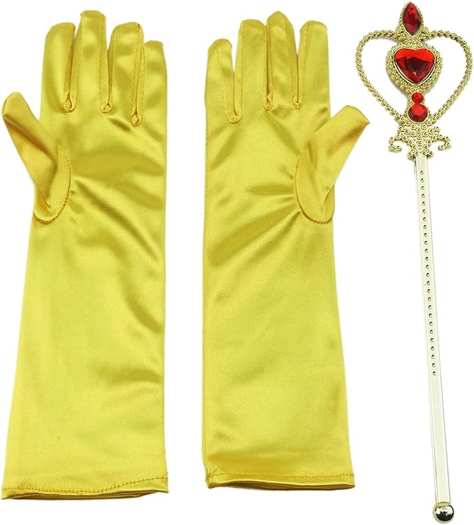 Orgrimmar Princess Dress Up Accessories Gloves Tiara Crown Wand Necklaces Presents for Kids Girls
