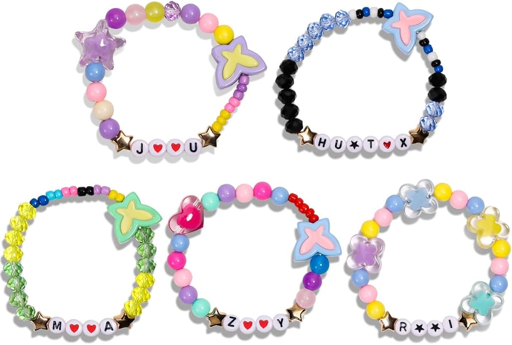 AICase for Korea-Pop Merch Toys Gifts Doll Cosplay Outfit Costume 5 Pcs Stackable Stretch Friendship Beaded K_Pop Bracelets Merchandise Jewelry Gifts for Fans Women Christmas Stocking