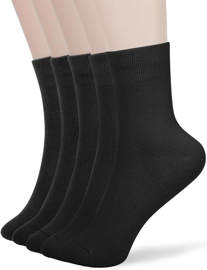 FGZ Women Thin Cotton Socks Soft Cozy Socks Cute Ankle Crew Socks 5 Pairs