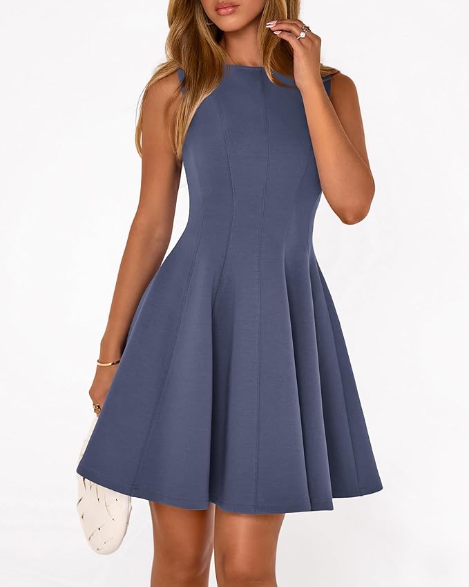 BTFBM Spring Dresses for Women 2026 Elegant Classy A Line Casual Graduation Business Work Party Cocktail Short Dress