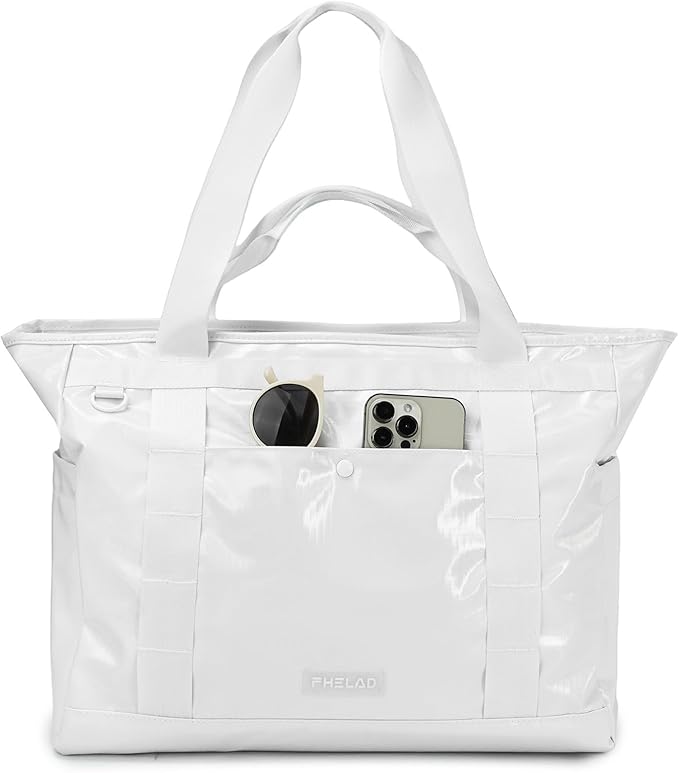 Tote Bag for Women, Lightweight Beach Bag with Laptop Pocket for Teacher Nurse, Travel Shoulder Handbag for College