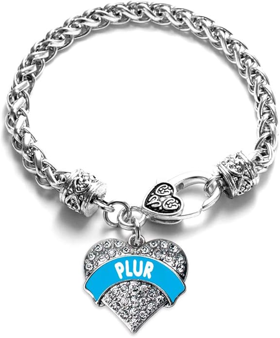 Inspired Silver - Silver Pave Heart Charm Bracelet with Cubic Zirconia Jewelry