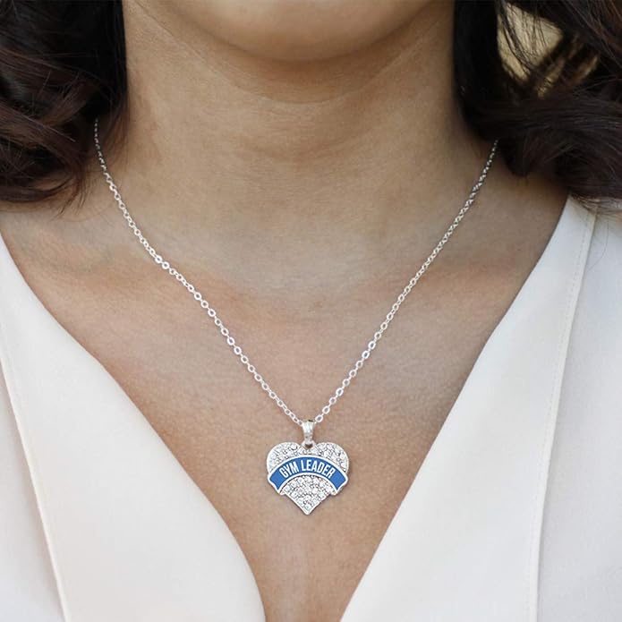 Inspired Silver - Silver Pave Heart Charm 18 Inch Necklace with Cubic Zirconia Jewelry