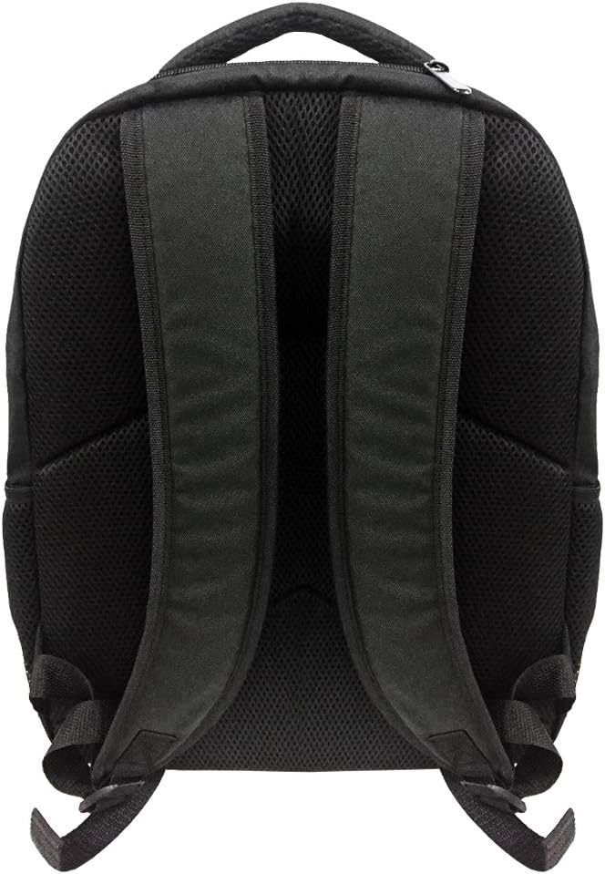 Disney Mickey Mouse Black Backpack for Kids and Adults - 17 Inch Air Mesh Padded Knapsack for School and Travel (Black-White)