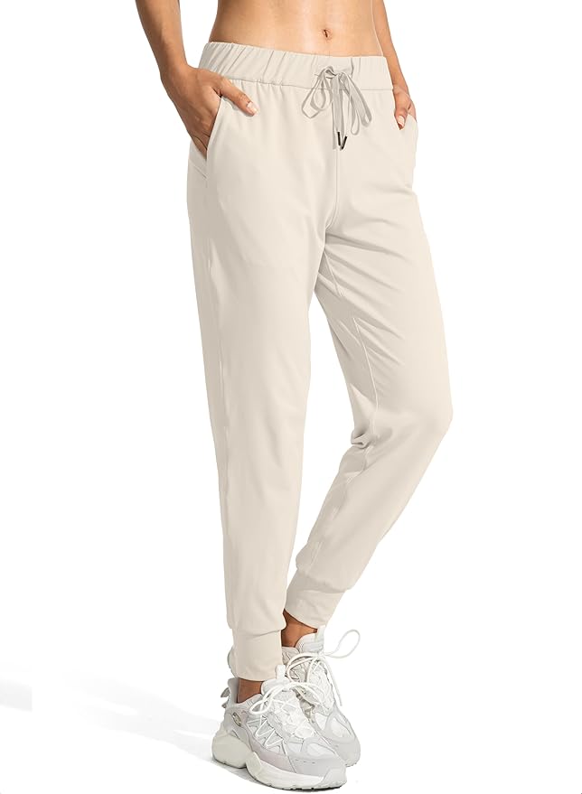 SANTINY Women's Joggers Pants Pockets Drawstring Running Sweatpants for Women Lounge Workout Jogging