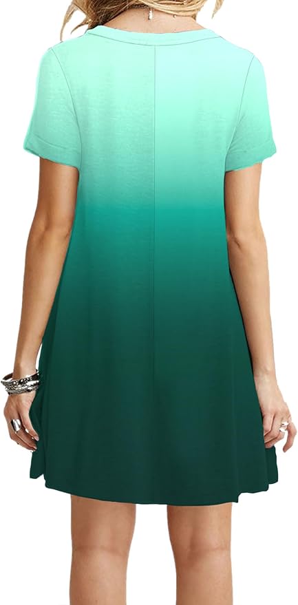 MOLERANI Women's Casual Plain Simple T-Shirt Loose Dress