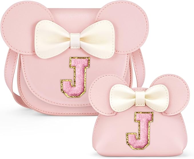 QLOVEA Toddler Purse Gifts for Girls, Little Girl Purse Kids Wallet Crossbody Bag, Birthday Gifts for 3 4 5 6 7 8 Year Old Girl (J, Pink)