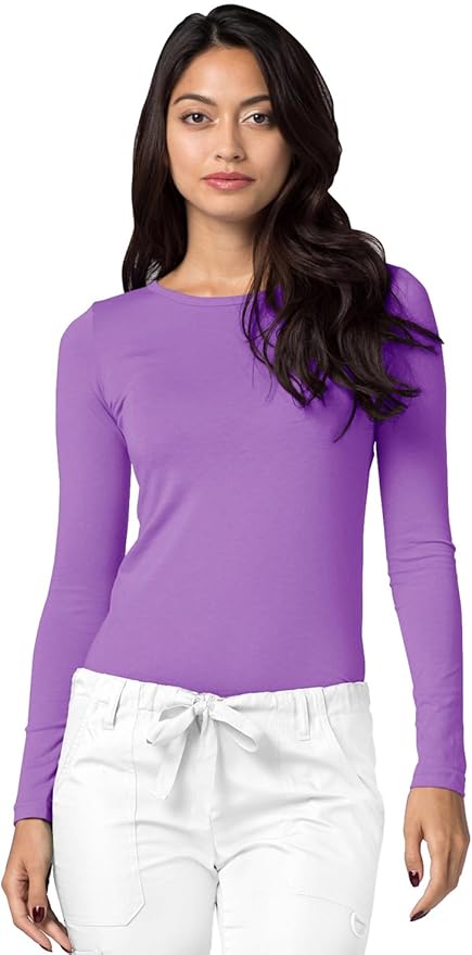 Adar Underscrubs for Women 3 Pack - Long Sleeve Underscrub Comfort Tee