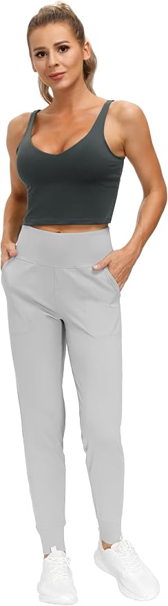 THE GYM PEOPLE Women's Joggers Pants Lightweight Athletic Leggings Tapered Lounge Pants for Workout, Yoga, Running
