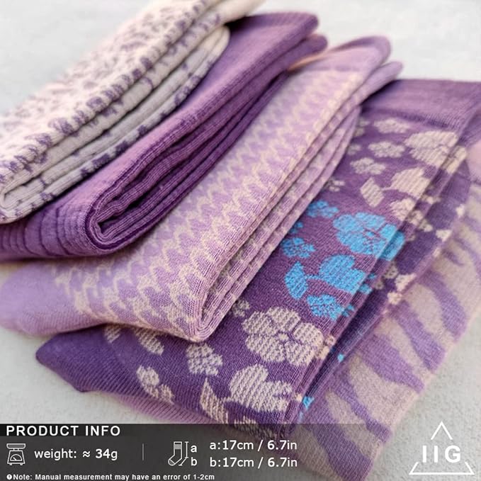 IIG 3-6 Pairs Womens Cute Animal Patterned Funny Novelty Cotton Crew Socks