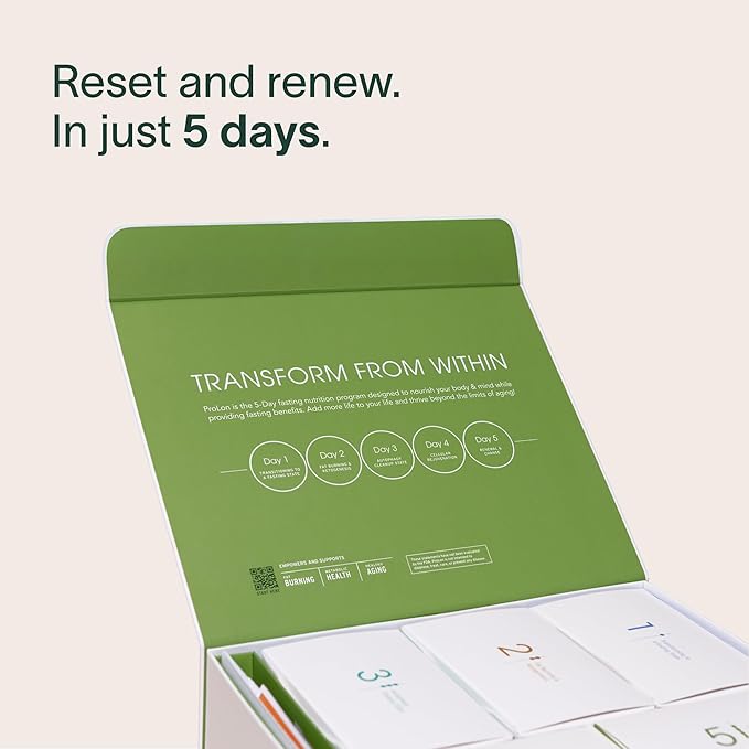 Prolon 5 Day Fasting Kit | Fasting Program for Women & Men | Developed to Not Break Your Fast | Low Calorie Pre Made Meals & Snacks | Plant Based Ingredients for Diet Support | Original: Bold Flavors