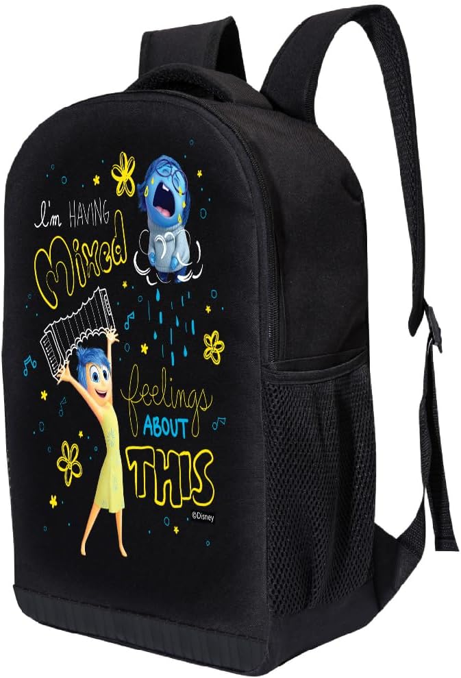 Disney Inside Out Backpack for School | Kids Shoulder Bag Travel Backpack School Backpack | Cute Kids Backpack for Boys, Girls, Toddlers Unisex (Mixed Feelings)