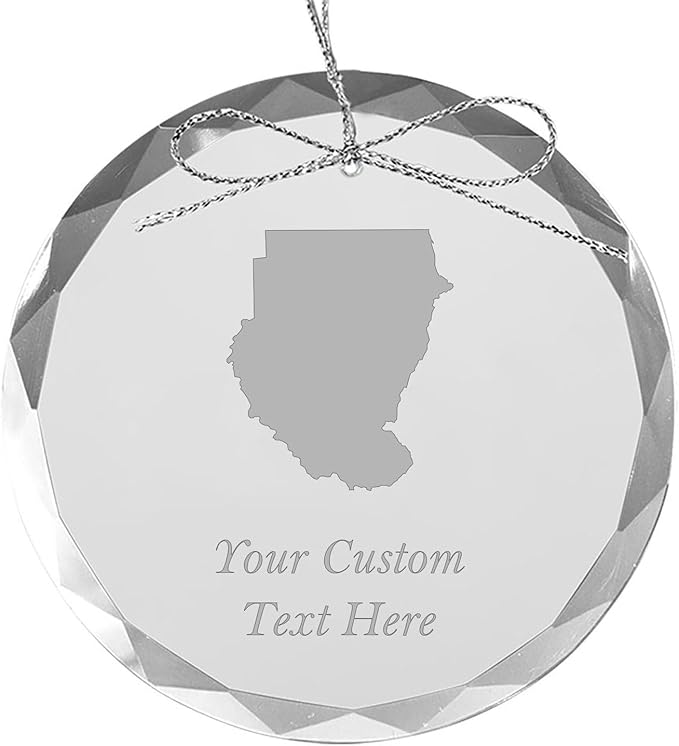 Sudan, Personalized Travel Christmas Ornament – Customized Engraved Glass Keepsake - Custom Family Trip & Vacation, 2024, 2025, 2026, 2027 & Name – Destination Xmas Holiday Ornament