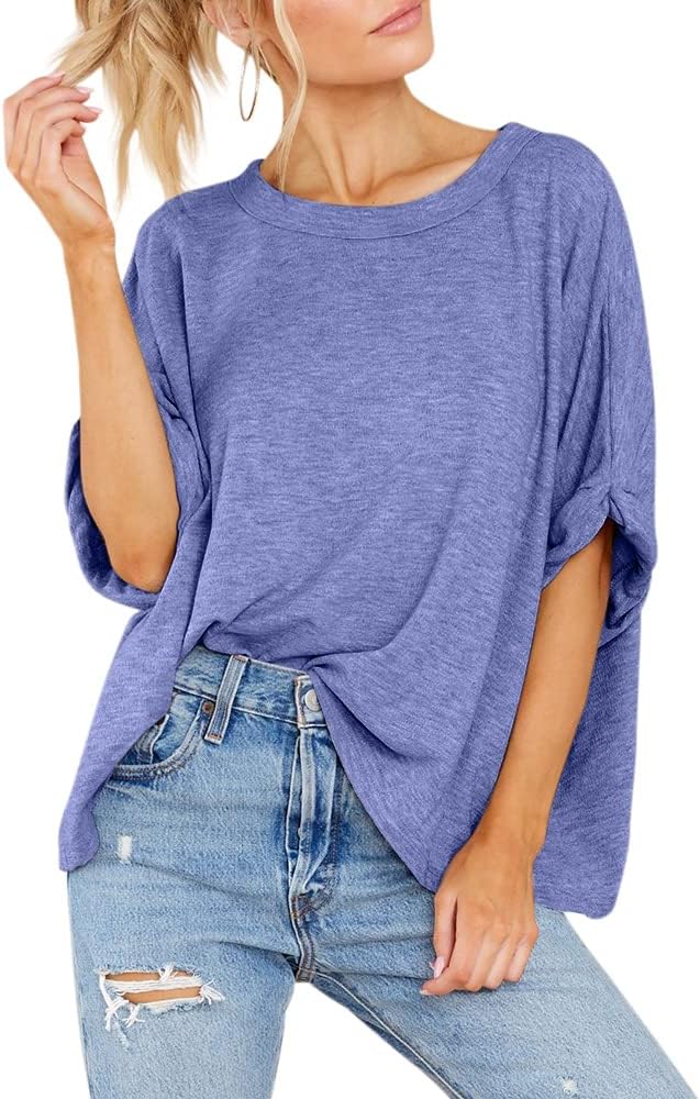 Women Oversized T-Shirt Summer Casual Short Sleeve Loose Tee Tops