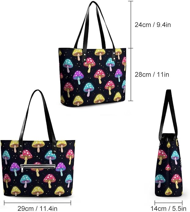 Fashion Leather Tote Bag Travel Work Daily Essentials Handbag Unisex Handbag
