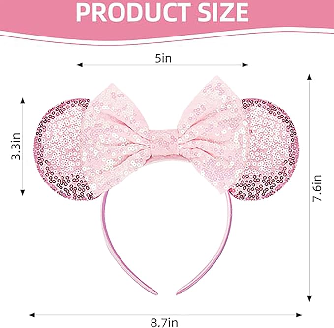 Eisyaa Mouse Ears Bow Headbands