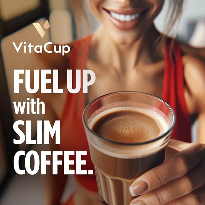 VitaCup Slim Ground Coffee, Diet Support with Ginseng, Garcinia, B Vitamins, Medium Dark Roast, Bold and Smooth,100% Arabica Specialty Coffee Grounds, 11oz