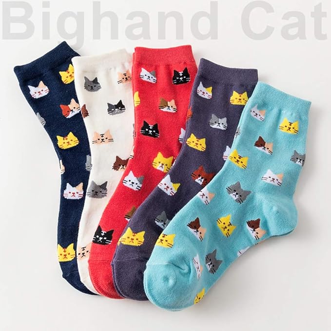 IIG 3-6 Pairs Womens Cute Animal Patterned Funny Novelty Cotton Crew Socks