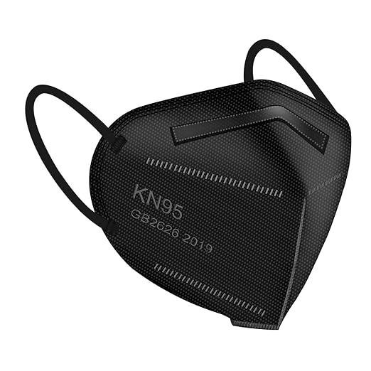 KN95 Face Masks 60 Pcs,5 Layers Cup Dust Mask,Filter Efficiency 95%, Suitable for Home Work Restaurants