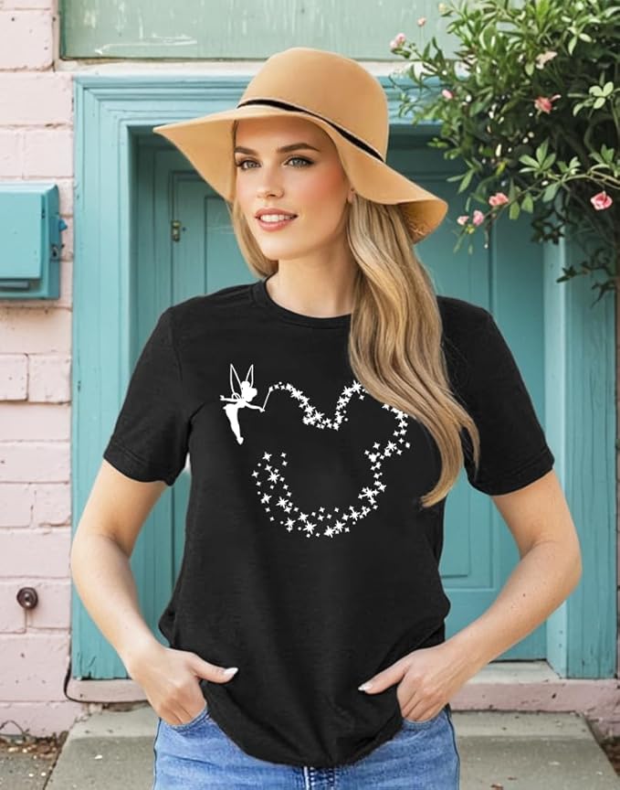 Magical Shirt for Women Magic Kingdom Tshirt Graphic Tee Family Vacation Short Sleeve Tops Summer Casual Tops