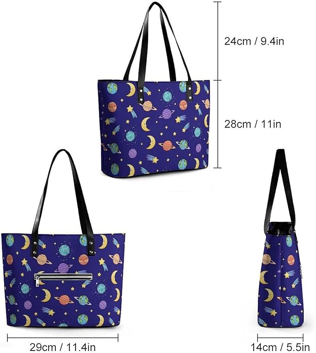 Fashion Leather Tote Bag Travel Work Daily Essentials Handbag Unisex Handbag