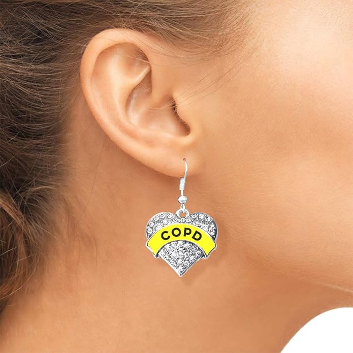 Inspired Silver - Silver Pave Heart Charm French Hook Drop Earrings with Cubic Zirconia Jewelry