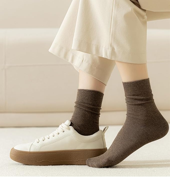 Losa Kute Super Soft Crew Socks Cozy Causal Athletic Socks 6 Pairs