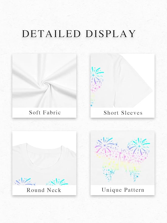 Magical Shirt for Women Magic Kingdom Tshirt Graphic Tee Family Vacation Short Sleeve Tops Summer Casual Tops