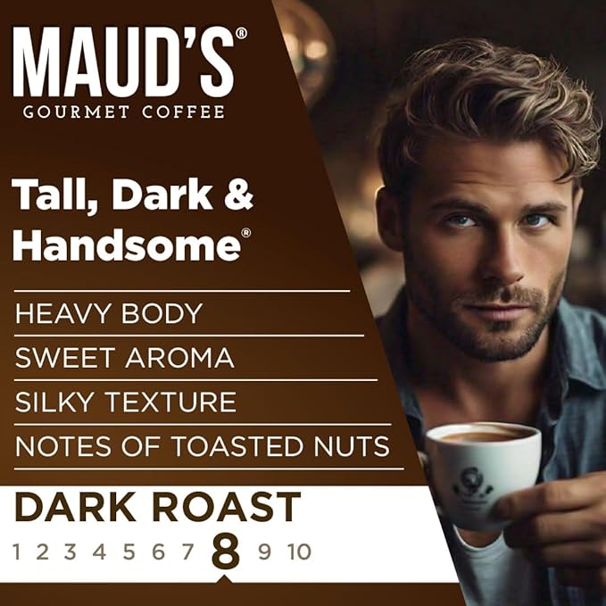 Maud's Dark Roast Coffee Pods, 100ct, Recyclable Single Serve Pods – 100% Arabica Coffee, Compatible with Keurig K Cups Maker