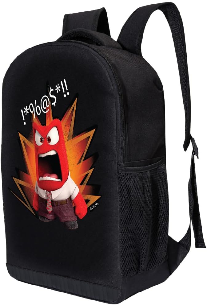 Disney Inside Out Backpack for School | Kids Shoulder Bag Travel Backpack School Backpack | Cute Kids Backpack for Boys, Girls, Toddlers Unisex (Anger)